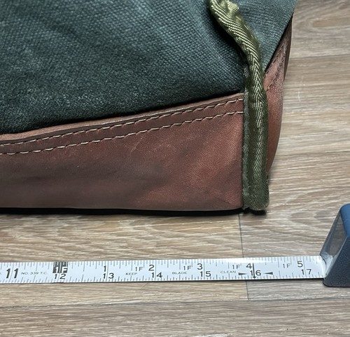Vintage ORVIS Tasche grün Canvas & Leder - Bild 9 von 12