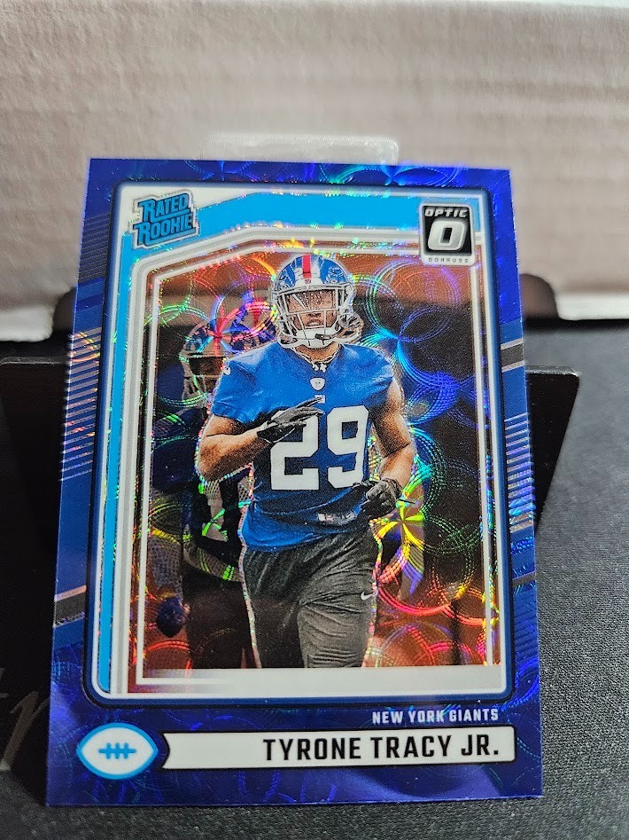 2024 Panini Donruss Rated Rookie Tyrone Tracy Jr. #364 Optic Preview Blue Scope