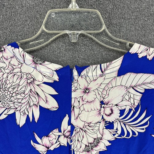 Yumi Kim Romper Womens Medium Floral Silk 3/4 Sleeve V Neck Tie Waist Summer - Picture 16 of 22