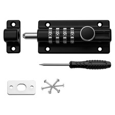 Combination Bolt Lock, 4-Digit Weatherproof Keyless Entry Lock 120mm Thick