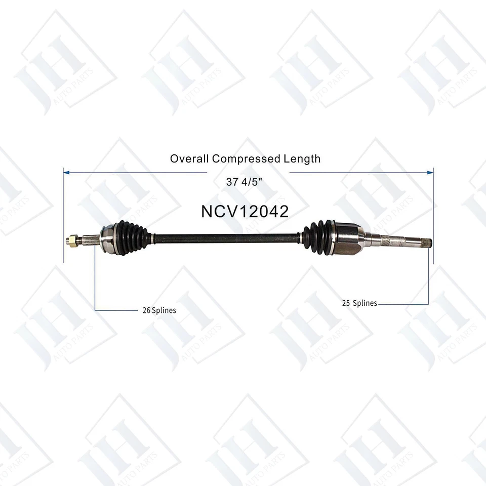 Eje CV pasajero delantero derecho original para Dodge Omni L4 1987 88 89 90 tracción delantera automático Foto 2 de 4