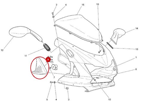 Indicatore di Direzione Anteriore Sinistro 53010041A Ducati ST3 / ST4 - Foto 2 di 2