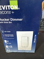 LEVITON DSL06-1TW DECORA ROCKER DIMMER WITH SLIDE BAR (IN WHITE)