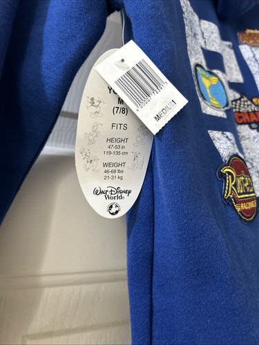NEW TAGS 2015-16 DISNEYLAND CARS ZIP UP BLUE JACKET HOOD PATCHES YOUTH (7/8) M - Picture 14 of 24