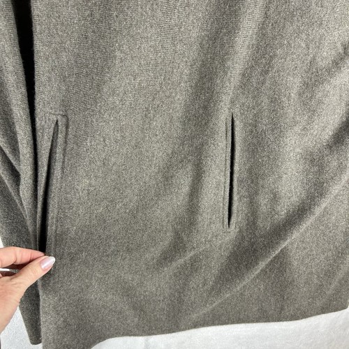 Garnet Hill Sweater Women M Oversized Wool Cashmere Blend Turtleneck Taupe Fall - Picture 4 of 7