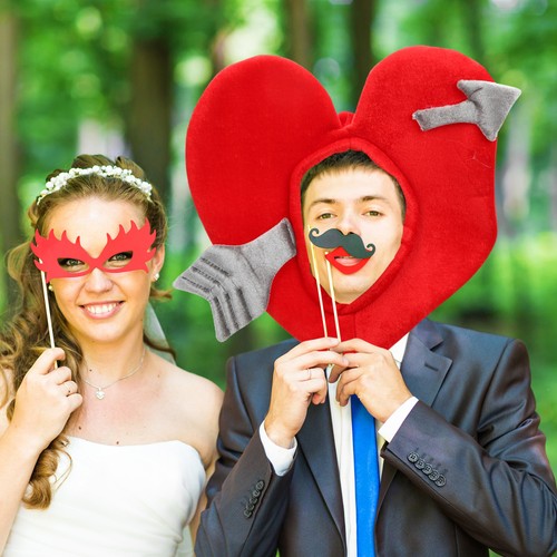 Cappello da festa amore amanti della testa cuore copricapo ragazze San Valentino fascia cappelli - Foto 6 di 12