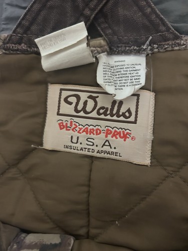 Mono con tirantes aislado vintage Walls Blizzard Pruf para hombre XL 42-44 camuflaje caza EE. UU. - Imagen 8 de 23
