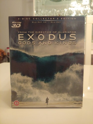 EXODUS Gods and Kings 2014 3 Disc 3D Blu Ray w/ Slipcover Region A & B Brand New - Picture 1 of 2