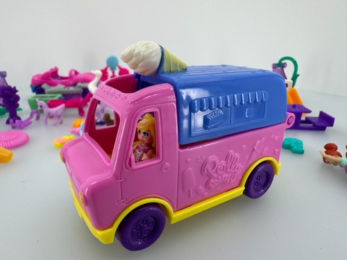 Polly Pocket Lot Dolls Clothes Accessories Cars Animals Swings - Picture 11 of 12