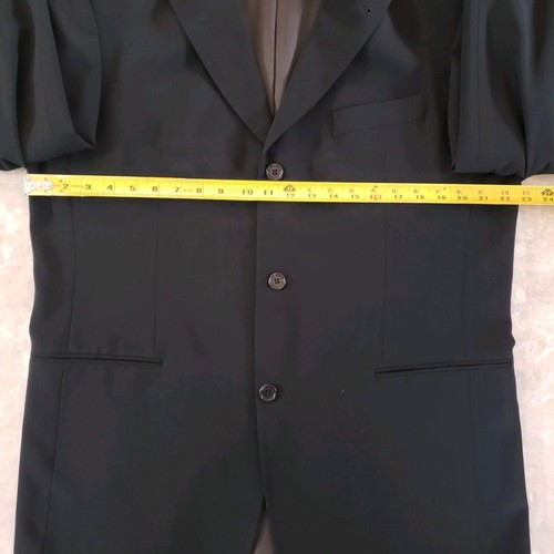Hugo Boss Einstein 3-Button Wool Blazer 42R  Black Suit Jacket Coat 26" Sleeve - Picture 6 of 22