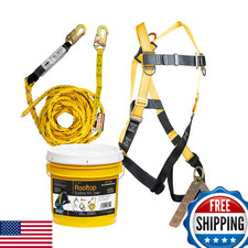 Guardian 00815 Rooftop Safety Kit - 50ft Vertical Lifeline Assembly Reusable