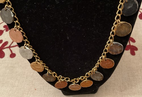 Kenneth Jay Lane KJL Halskette Multi-Metall Zigeuner Münze Kette Halskette Boho 36" - Bild 2 von 9