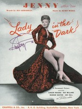 GINGER ROGERS - SHEET MUSIC SIGNED CIRCA 1941