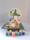 Vtg Fisher Price 1960s Little People Ferris Wheel/Music Box; WORKS! 6 Figs INCL!