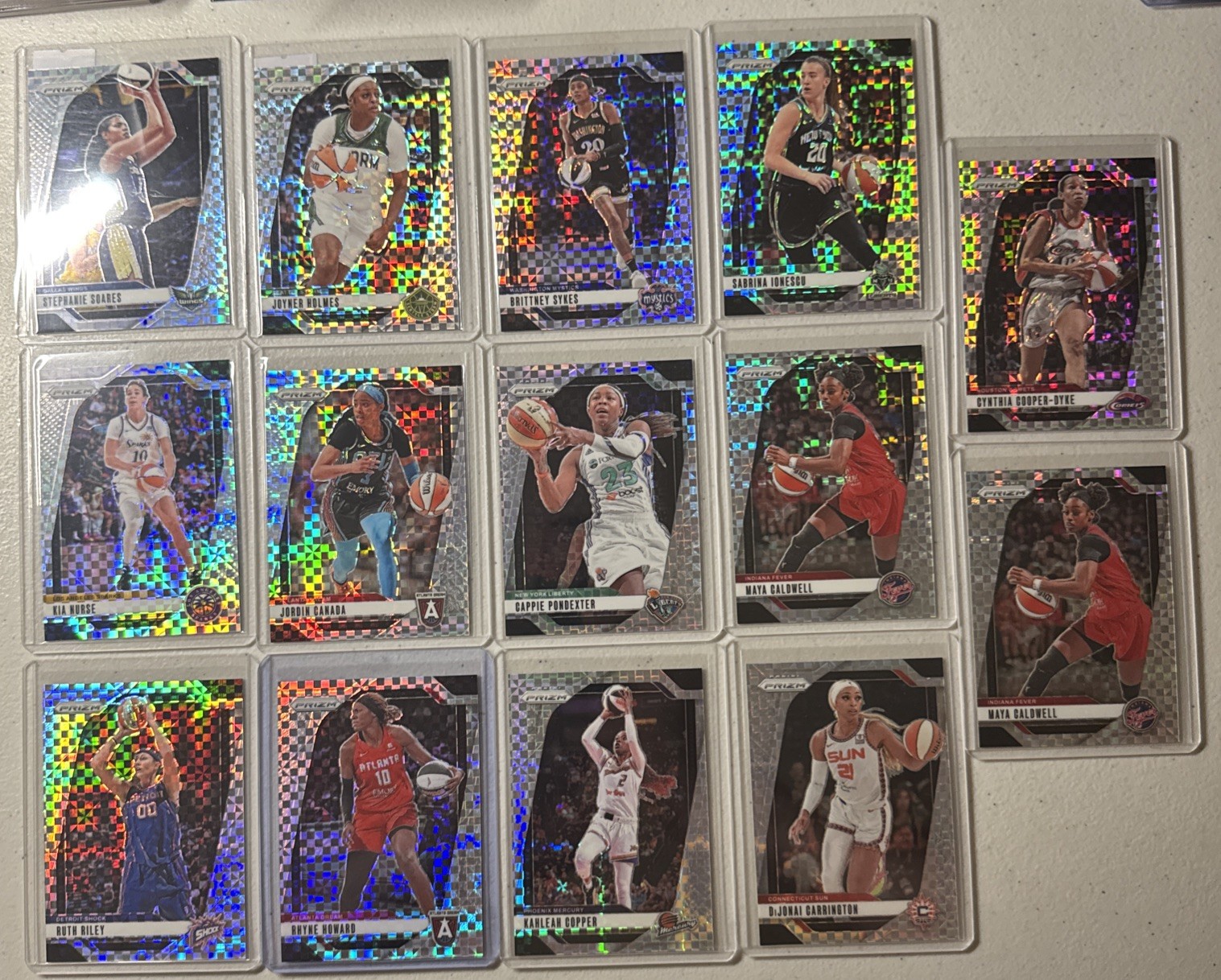 2024 Panini Prizm WNBA Checkerboard Lot 14x Cards Complete Set Builder Ionescu