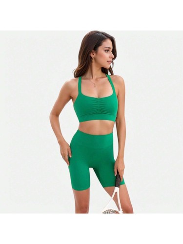 Women's Strappy Back Sports Bra With Crisscross Design - Picture 23 of 28