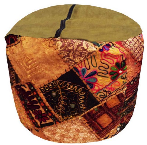 24" NEW YEAR GIFT DÉCOR OTTOMAN POUF FURNITURE CHAIR STOOL BENCH PILLOW COVER - Picture 5 of 13