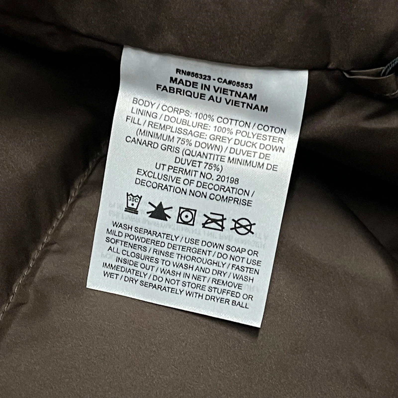 Jordan Flight Puffer Jacket Mens XL Baroque Brown Corduroy Duck Down Loose Fit image 13