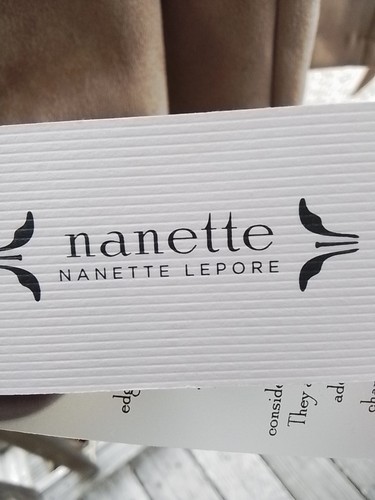 Nanette Lepore weicher karamellfarbener Blazer Damen Reißverschluss Taschen Poly Baumwolle groß neu mit Etikett - Bild 6 von 14