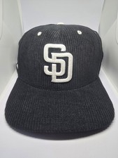 San Diego Padres Black Corduroy Hat