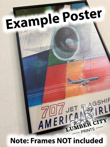 Póster de viaje retro Cie Tchecoslovaque Air Lines años 30 impresión de pared - Imagen 6 de 6