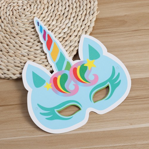 6pcs Birthday Party Colorful Unicorn Mask Party Supplies Decoration for Kids - Picture 9 of 12