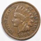 1909 Indian Head Penny Cent Very Fine (VF)