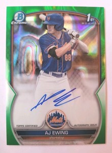 2023 Bowman Draft AJ EWING Auto CDA-AE Green Lava /99 Chrome Prospect Autographs