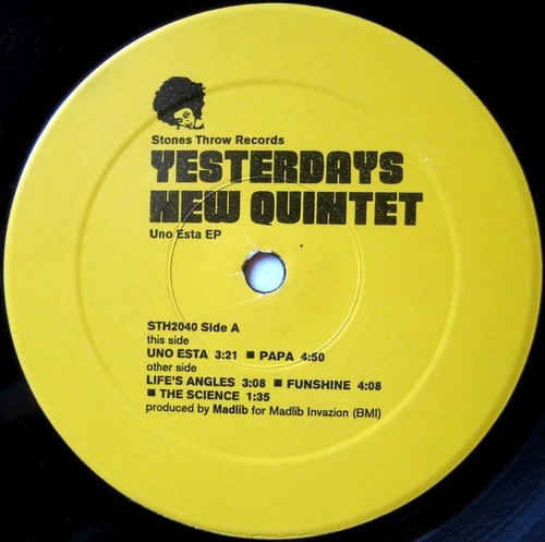 Yesterdays New Quintet - Uno Esta EP (12", Vinyl, EP) Madlib, Stones Throw MINT - Picture 3 of 4