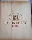 Vintage Wooden 3 Wine Bottle Box Baron De Ley Rioja Storage Display Collectable.