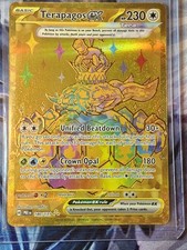 Pokémon TCG Terapagos EX Prismatic Evolutions Holo Hyper Rare Gold Card 180/131