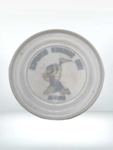 Frisbee conmemorativo de los Juegos Olímpicos de Verano 1980 Misha blanco hecho en EE. UU. - Imagen 3 de 4