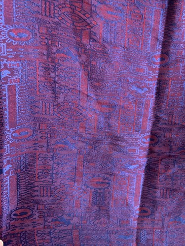 Unbranded Iridescent Wrap Around Skirt 100% Silk Red/Blue - Picture 2 of 5