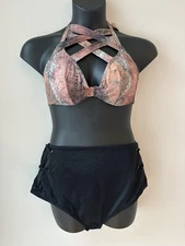 Asos Swim Bikini Set Top 36DDD/F And Bottom Size 14