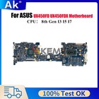 UX450FD Laptop Motherboard ZenBook UX450FDX UX450F Mainboard W/ I3 I5 I7 CPU