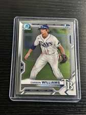 2021 Bowman Draft Chrome #BDC-180 Carson Williams 1st Rookie Tampa Bay Rays (M1)