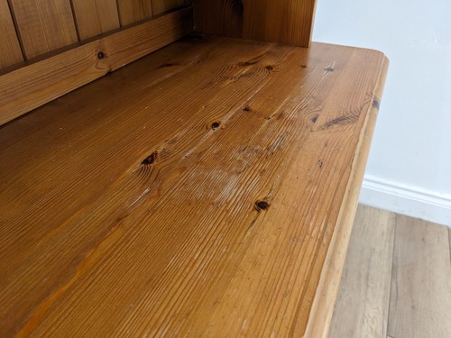 DRESSER Classic Pine Glazed Door Display Cabinet 3 Drawer 2 Shelved Cupboards - Picture 23 of 24