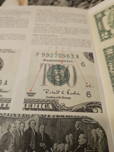 Sheet of 4 $2 Dollar Bills, Bureau Of Printing Engraving 1995 Washington DC - Picture 14 of 15