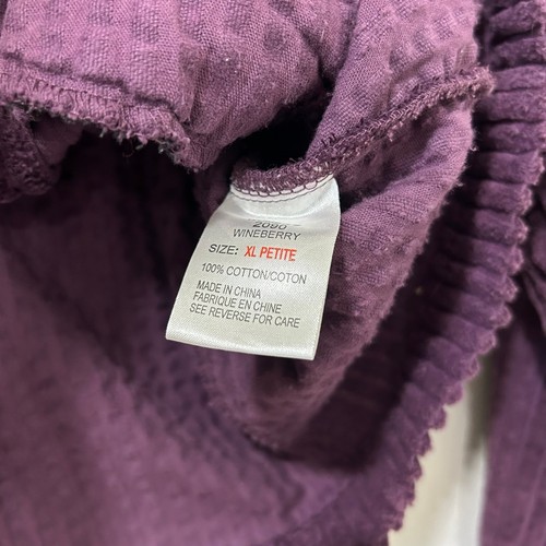 Woolrich Womens Size XL Petite Wineberry Purple Wide Corduroy Full Zip Jacket - Picture 3 of 4