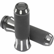 Drag Specialties XF-2-0630-1613 Custom-Tailored Grips - Nero/Trasparente Tagli B