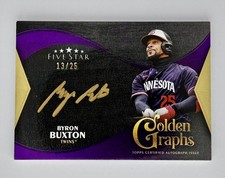 2024 Topps Five Star Byron Buxton On Card Auto Golden Graphs Purple 🟣 /25 (AU)
