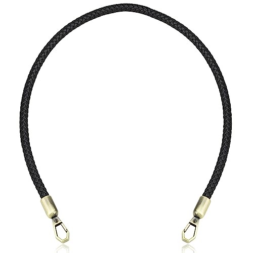 ALLZEDREAM Braided Leather Purse Strap Replacement Handbag 11.8in Black - Picture 1 of 5