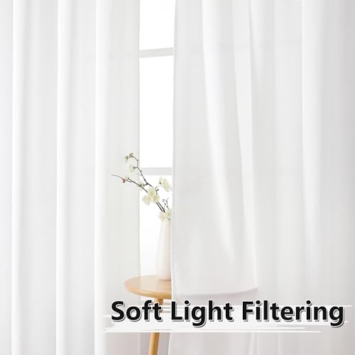 Short Linen Tier Curtains Rod Pocket Semi Sheer Half Kitchen Curtain Burlap - Picture 2 of 7