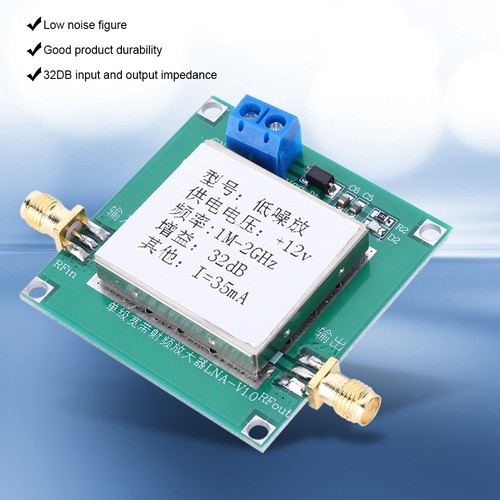 12V RF Wideband Amplifier AMP LNA 0.01-2000MHz 32dB Radio Grain Remote Control D - Zdjęcie 7 z 10
