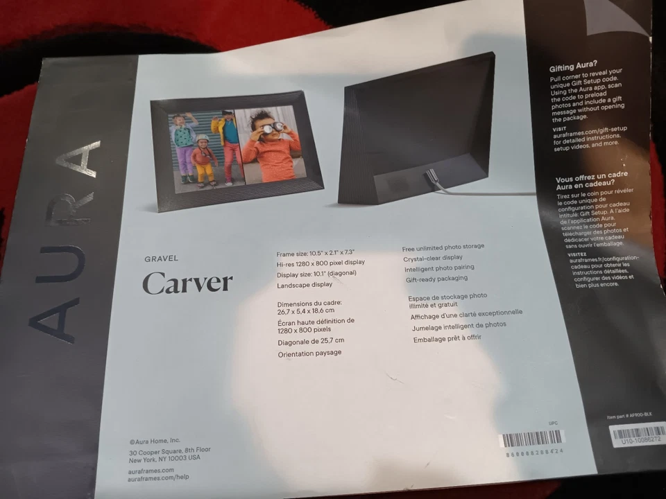 Aura Carver 10.1" Wi-Fi Digital Picture Frame – Gravel Gray – Tested & Working - Image 4 of 4