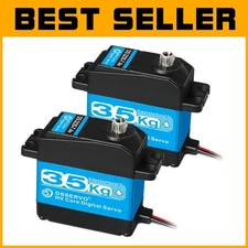 Stainless Steel Gear RC Servo 35KG Pack of 2