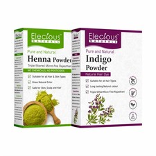 Elecious Indigo & Henna Pack 400g | Natural Black Hair Dye Combo