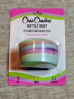CharCharms Water Bottle Boot Purple Multi: Silicone Bottle Boot, Dishwasher-Safe