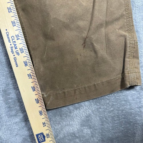 Pantalones de trabajo Carhartt para hombre calce relajado de lona 32x30 marrón carpintero utilitario - Imagen 7 de 10