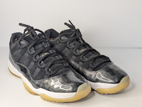 Nike Air Jordan 11 Retro Low Barons Scarpe Uomo Taglia 11.5 Nero - Foto 8 di 12
